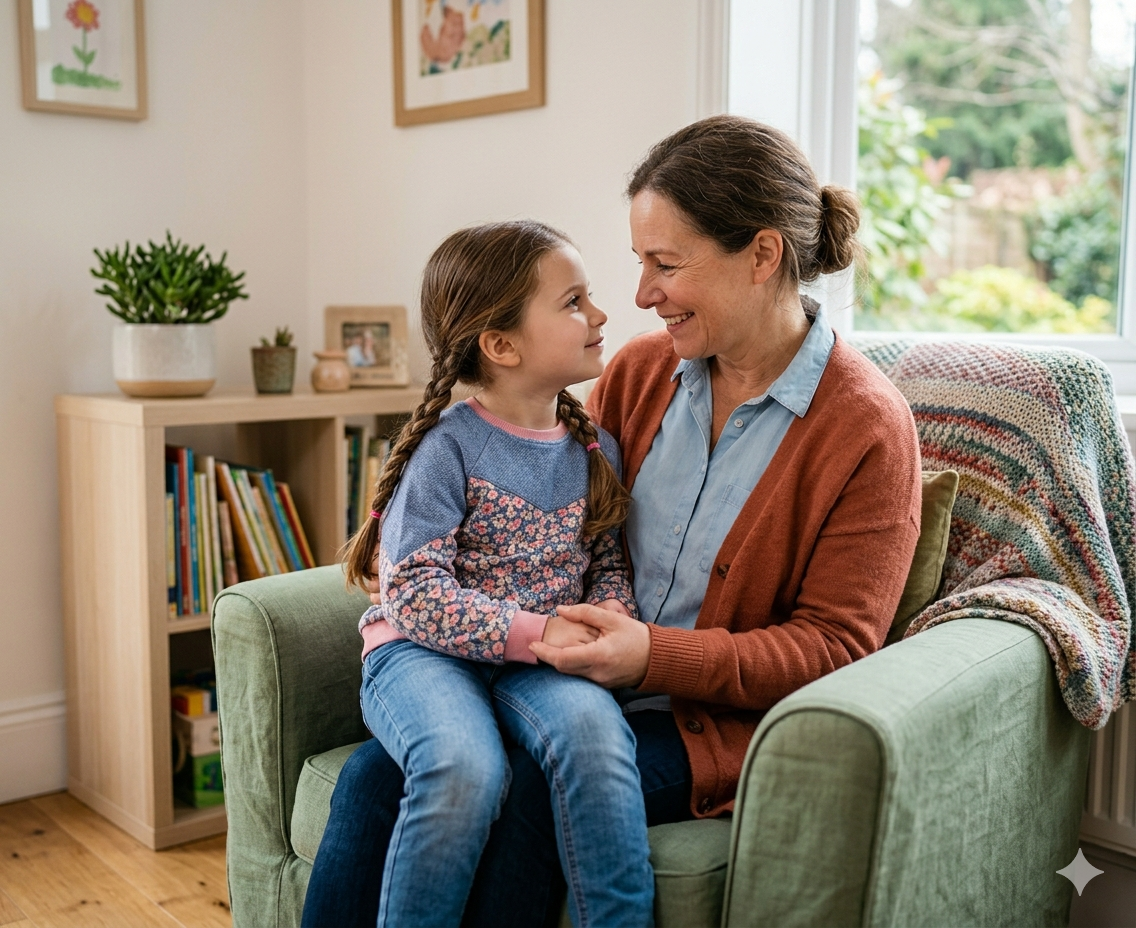 Caring consultation with a child